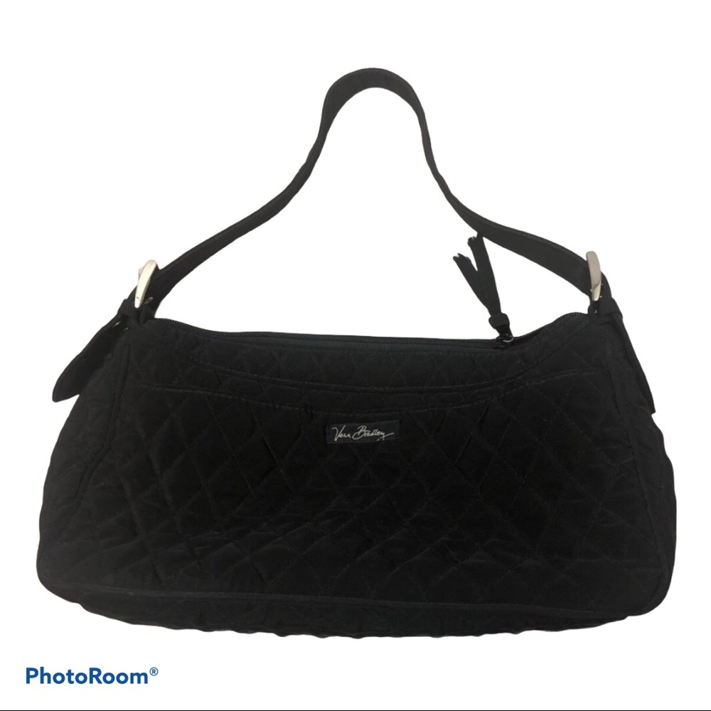 Vera Bradley Black Quilted Cloth Shoulder Bag